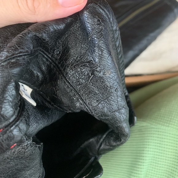 Uniqlo Faux Leather Biker Vest SMALL - Picture 5 of 6